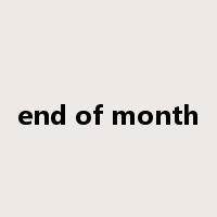 end of month是什么意思
