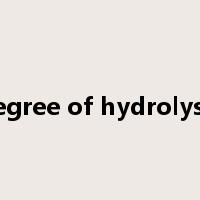 degree of hydrolysis是什么意思