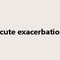 acute exacerbation是什么意思