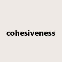 cohesiveness是什么意思