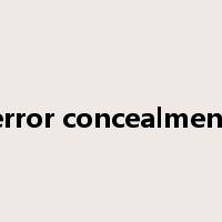 error concealment是什么意思