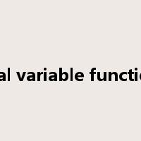 real variable function是什么意思