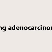 lung adenocarcinoma是什么意思