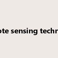 remote sensing technique是什么意思