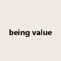 being value是什么意思