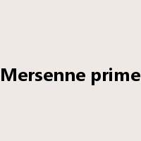Mersenne prime是什么意思