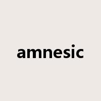 amnesic是什么意思