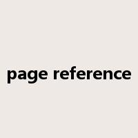 page reference是什么意思