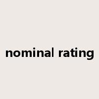 nominal rating是什么意思