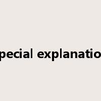 special explanation是什么意思