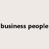 business people是什么意思