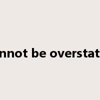 cannot be overstated是什么意思