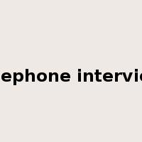 telephone interview是什么意思