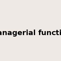 managerial function是什么意思