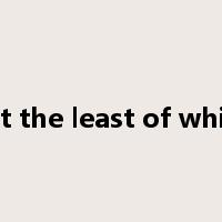 not the least of which是什么意思