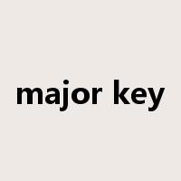 major key是什么意思