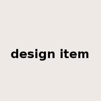 design item是什么意思