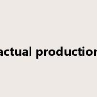 actual production是什么意思
