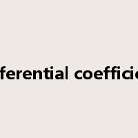 differential coefficient是什么意思