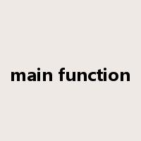 main function是什么意思