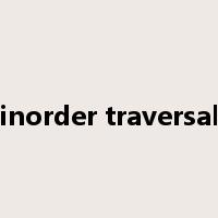 inorder traversal是什么意思