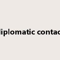 diplomatic contact是什么意思