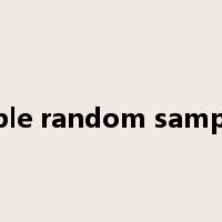 simple random sampling是什么意思