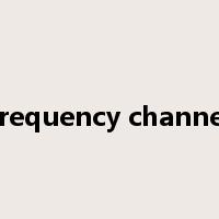 frequency channel是什么意思