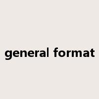 general format是什么意思