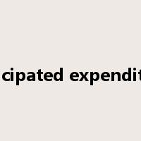 anticipated expenditure是什么意思