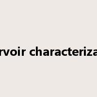 reservoir characterization是什么意思
