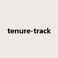 tenure-track是什么意思