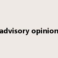 advisory opinion是什么意思