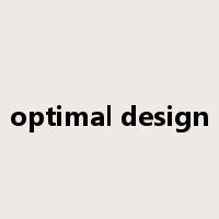 optimal design是什么意思