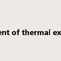 coefficient of thermal expansion是什么意思
