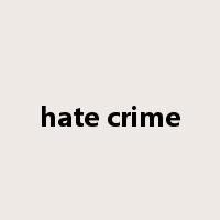 hate crime是什么意思
