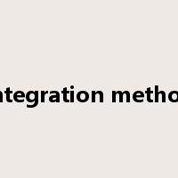 integration method是什么意思