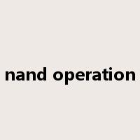 nand operation是什么意思