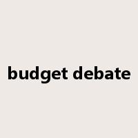 budget debate是什么意思