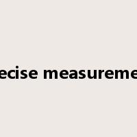 precise measurement是什么意思