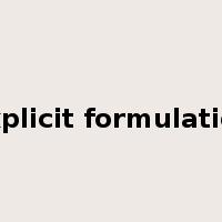 explicit formulation是什么意思