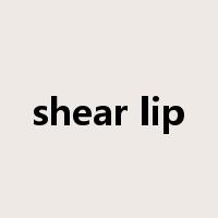 shear lip是什么意思