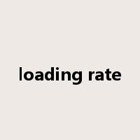 loading rate是什么意思