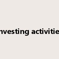investing activities是什么意思