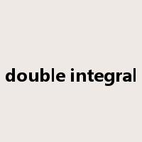 double integral是什么意思