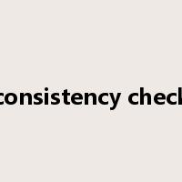 consistency check是什么意思