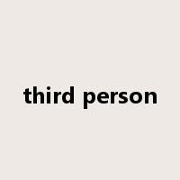 third person是什么意思