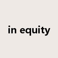 in equity是什么意思