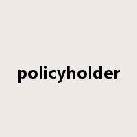 policyholder是什么意思
