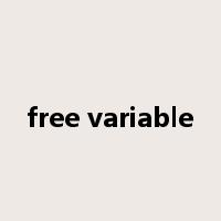 free variable是什么意思
